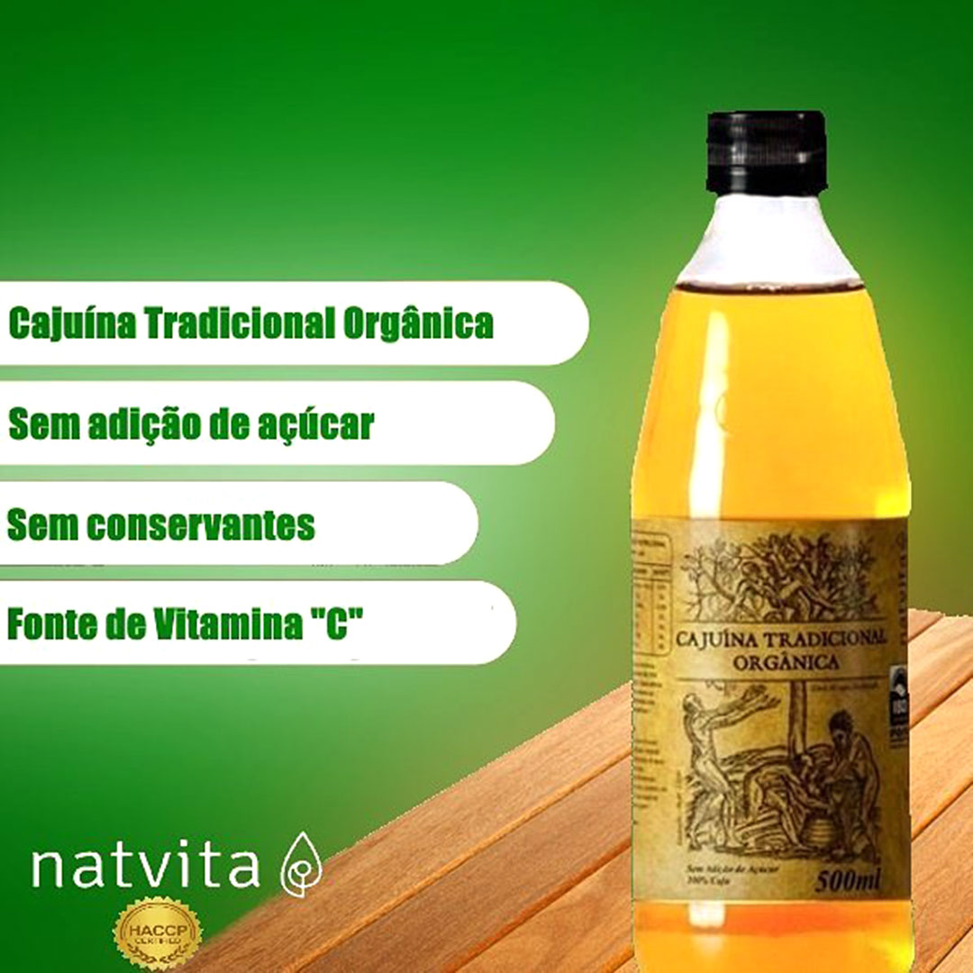 Cajuína Tradicional Orgânica 500mL