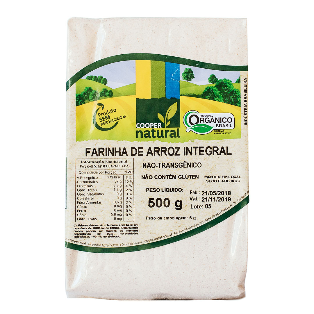 Farinha de Arroz Integral Orgânica