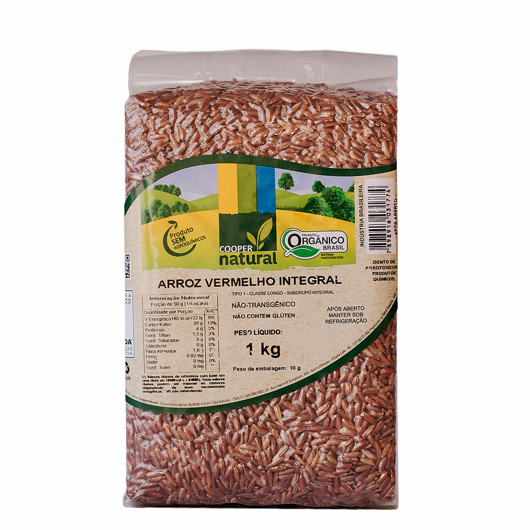 Arroz Vermelho Orgânico 1Kg